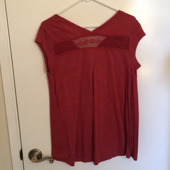 Rusty red cap sleeve blouse - Picture 2 of 2